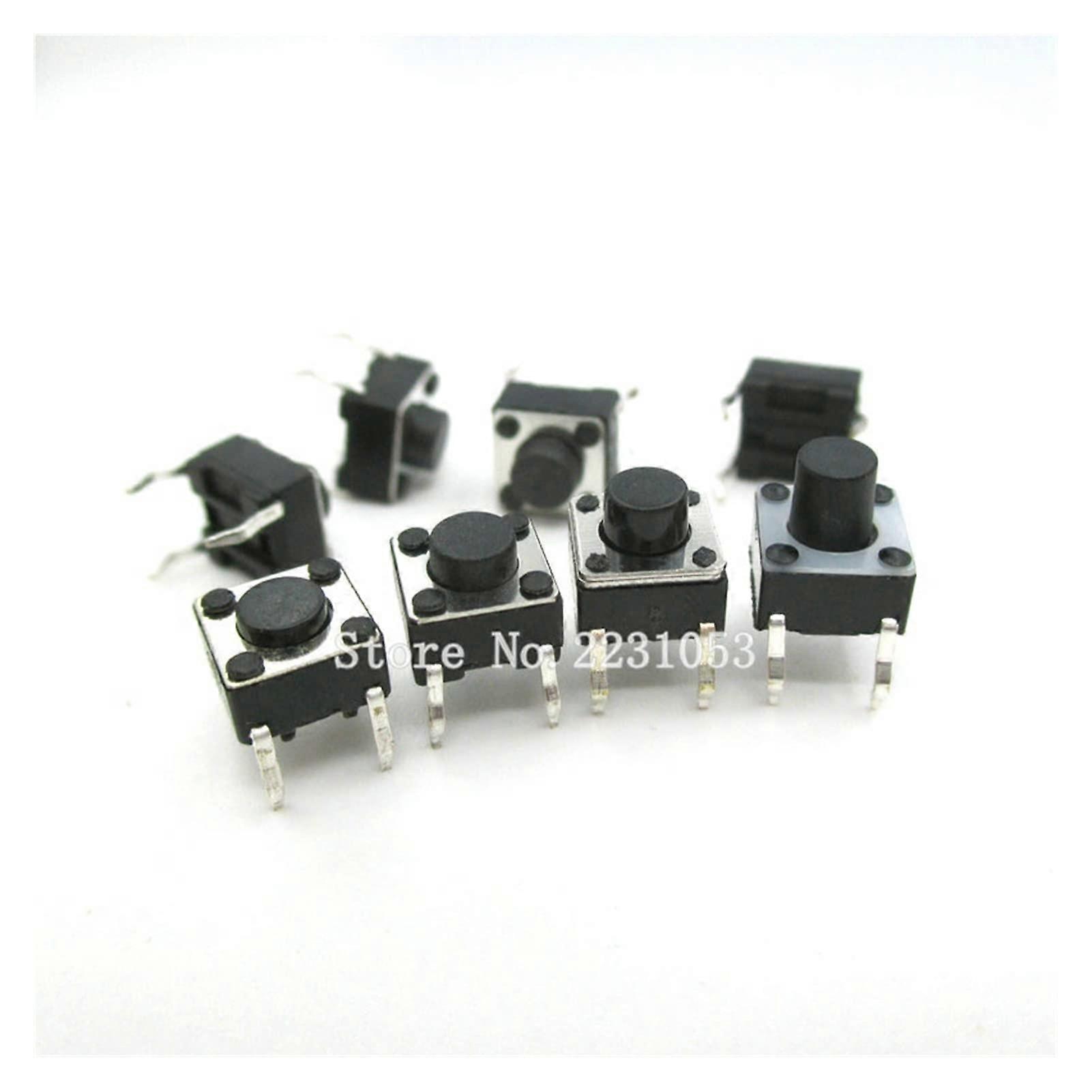 Power Switch Button 100PCS 6x6x4.3mm Tactile Push Button DIP 4 Pin for LCD Screen Monitor Micro Switch Silver
