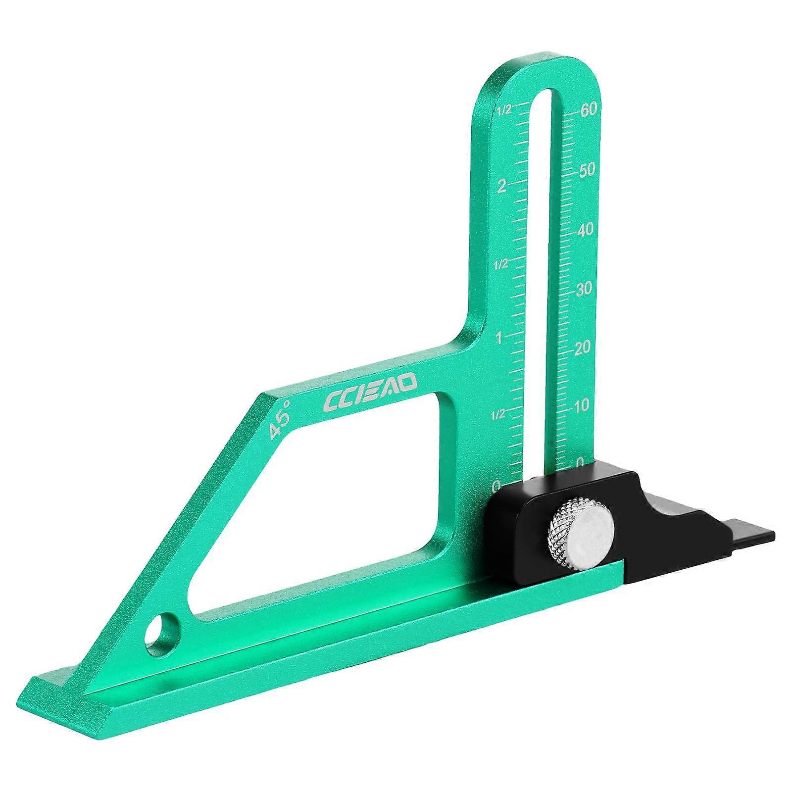 Table Saw Height and Depth Gauge, Aluminium Alloy 060mm Dual Scale Precision Measuring Tool for Router