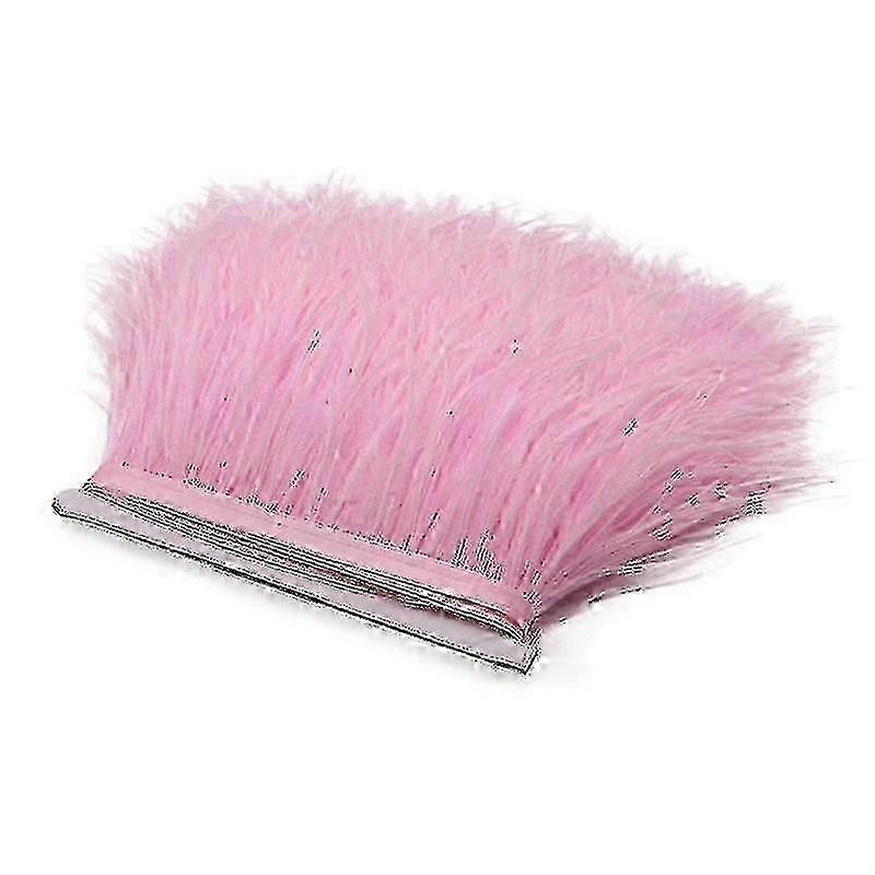 Ostrich Feather Trim for DIY, 2 Meter Plume Ribbon with Selvage