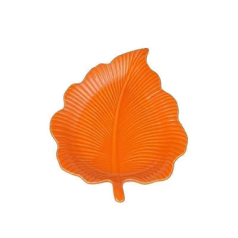 Elegant Leaf Shaped Ceramic Fruit Serving Plate for Salad and Breakfast 1PCS Style C