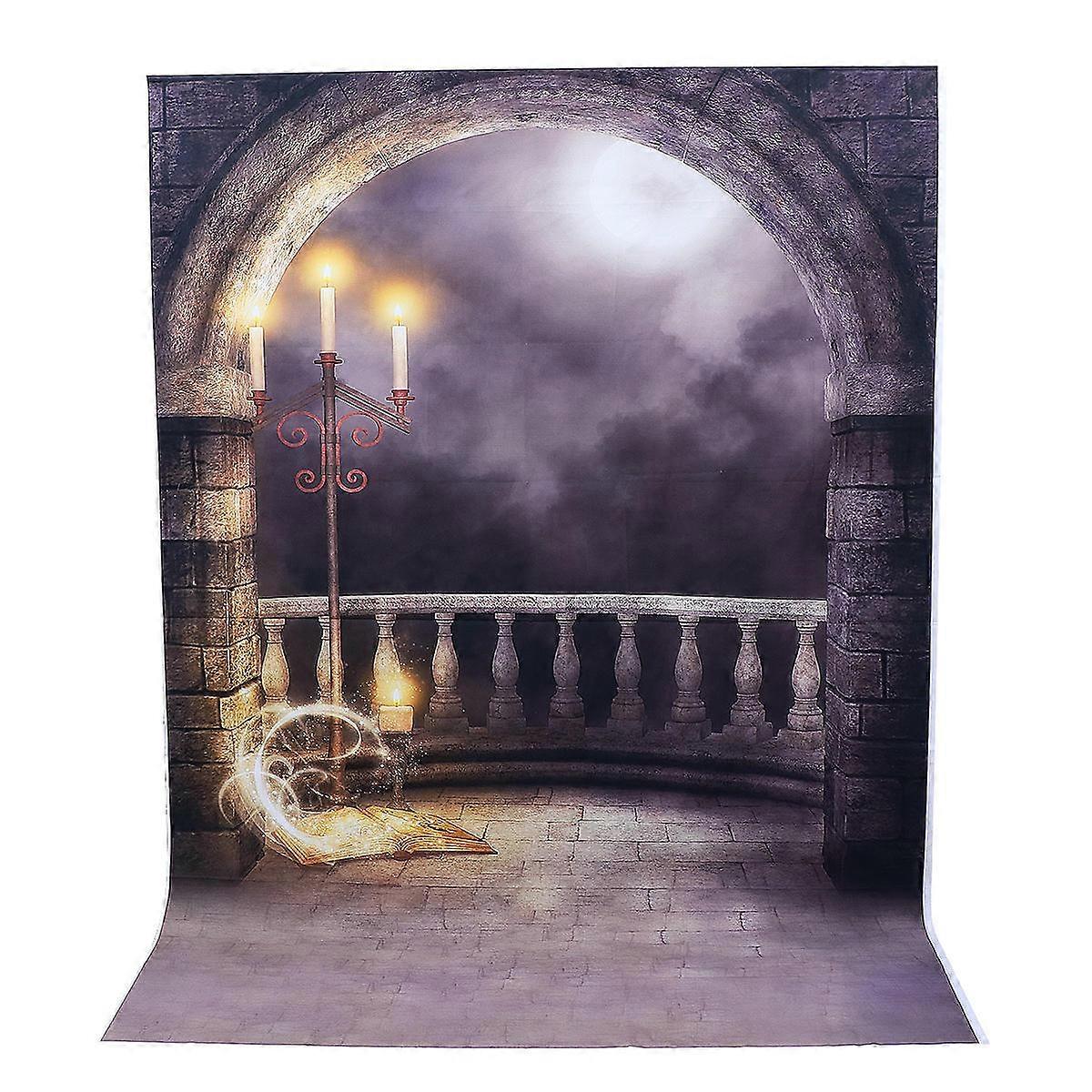 Halloween Backdrop Castle Studios Prop for Photography 2Pcs Grey