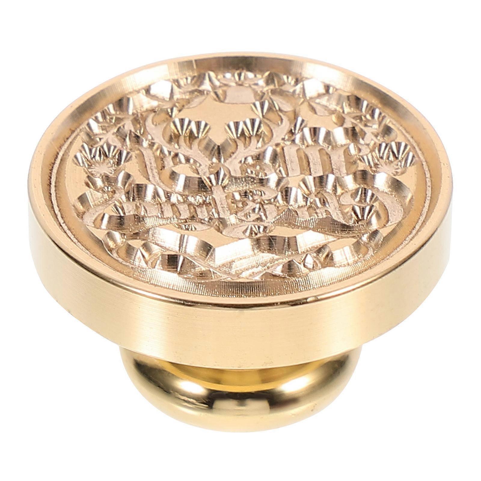 Wax Seal Head Christmas Pattern Stamp for DIY Use 4Pcs