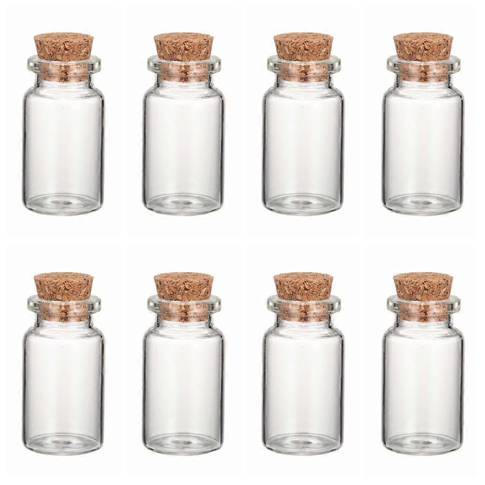 Glass Jar Glass Bottles with Cork Stopper Wishing Bottle Bead Containers Clear 4x2.2cm Inner Diameter: 1.3cm Capacity: 10ml(0.34 fl. oz) Bottleneck: 1