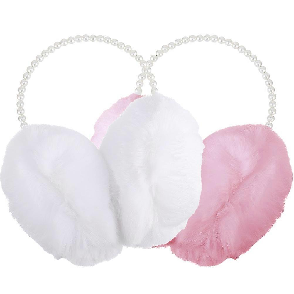 Childrens Warm Ear Muffs Round Shape Windproof Earmuff Winter Accessory 2Pcs