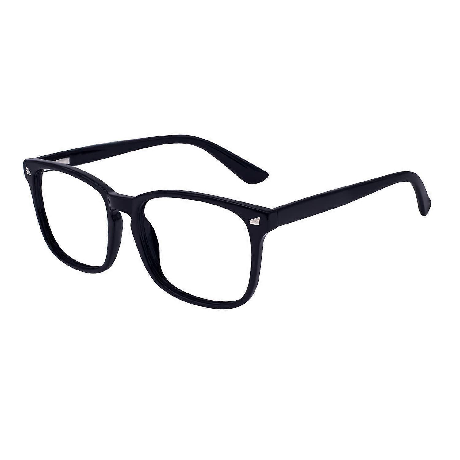 Lightweight Men's Reading Glasses 1.25 with Clear Vision Magnification and Flexible Rectangle Frame