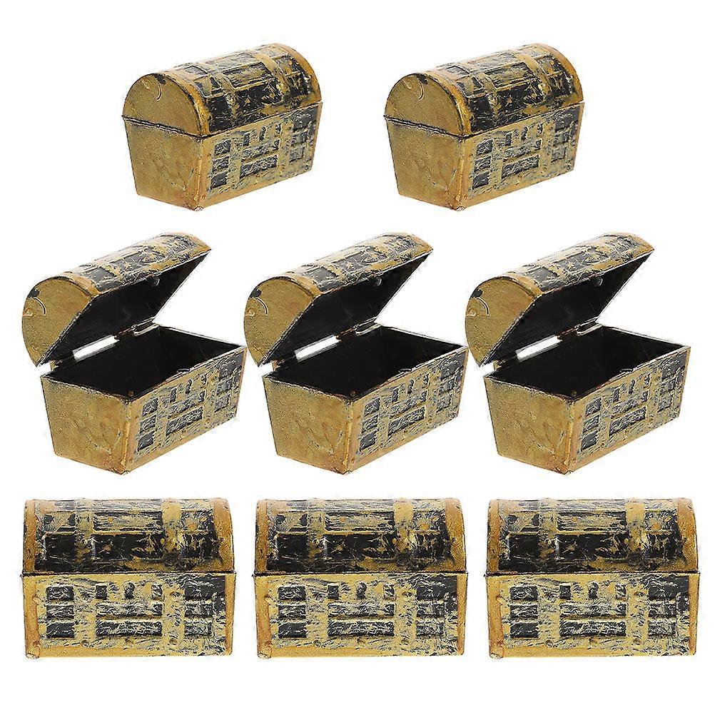 Mini Pirate Treasure Chest Plastic Storage Box for Party 16Pcs