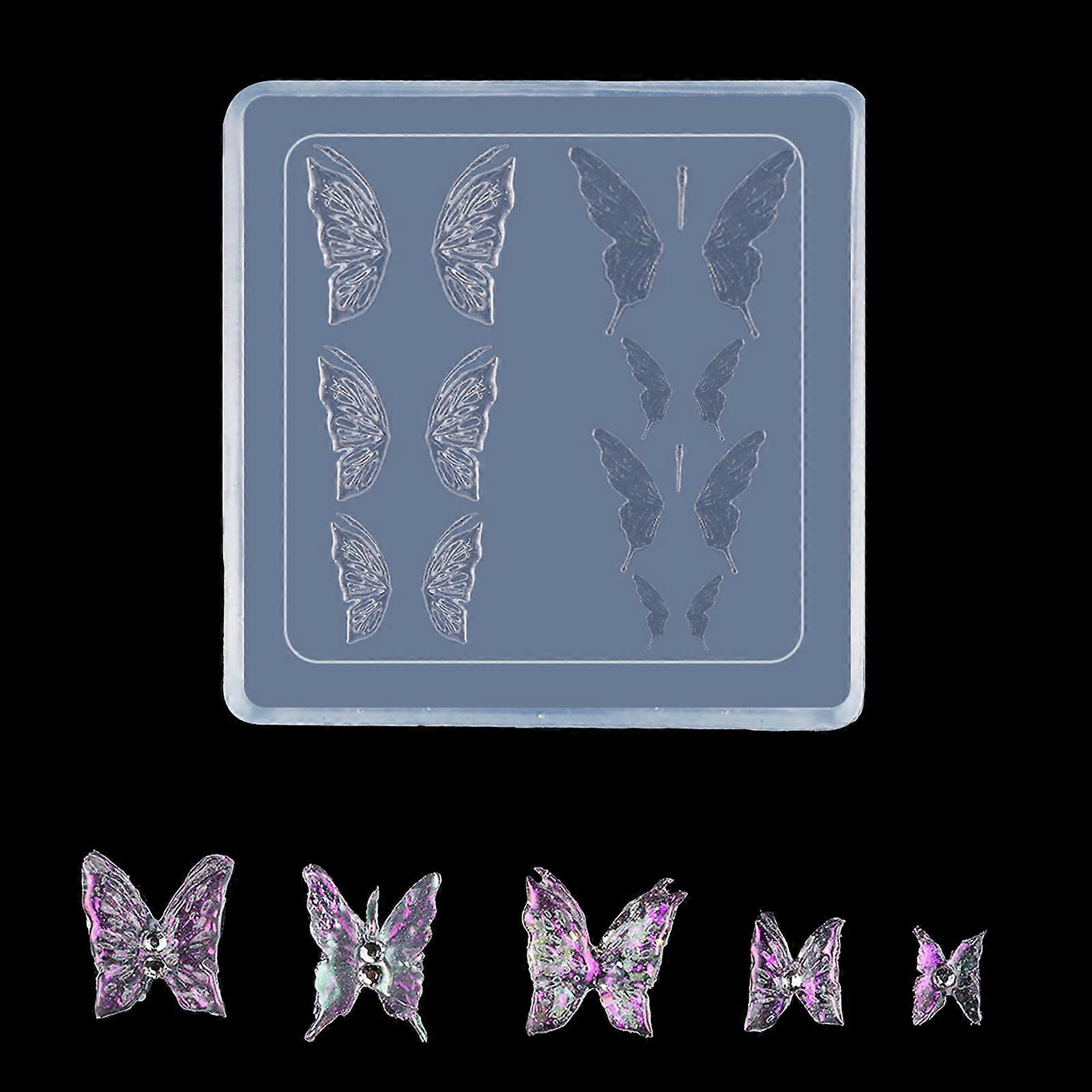 Nail Art Silicone Mold with Precise Embossed Patterns, Reusable DIY Nail Charm Template for Salon