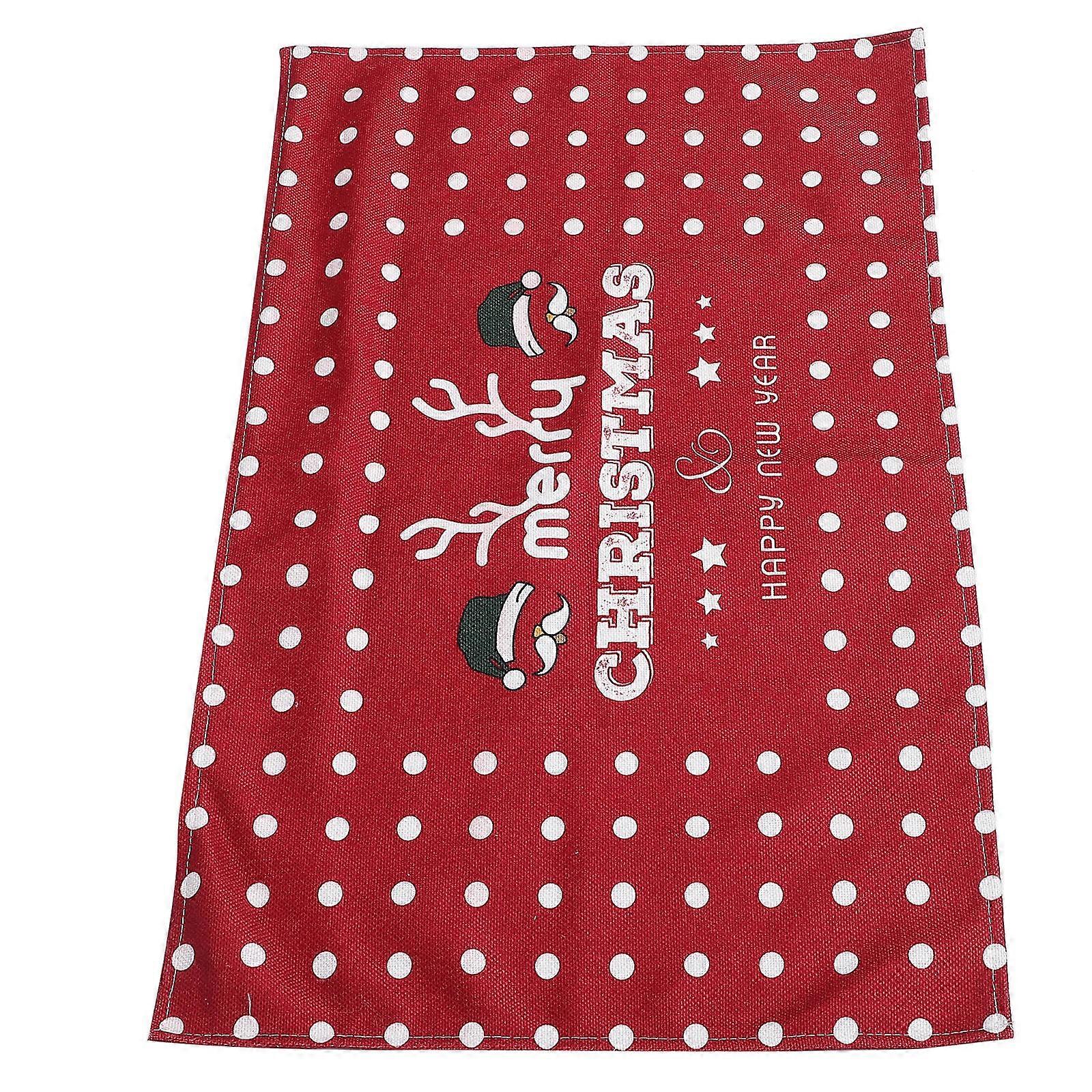 Christmas Tablecloth Rectangle Table Cover for Decoration 5Pcs Holiday