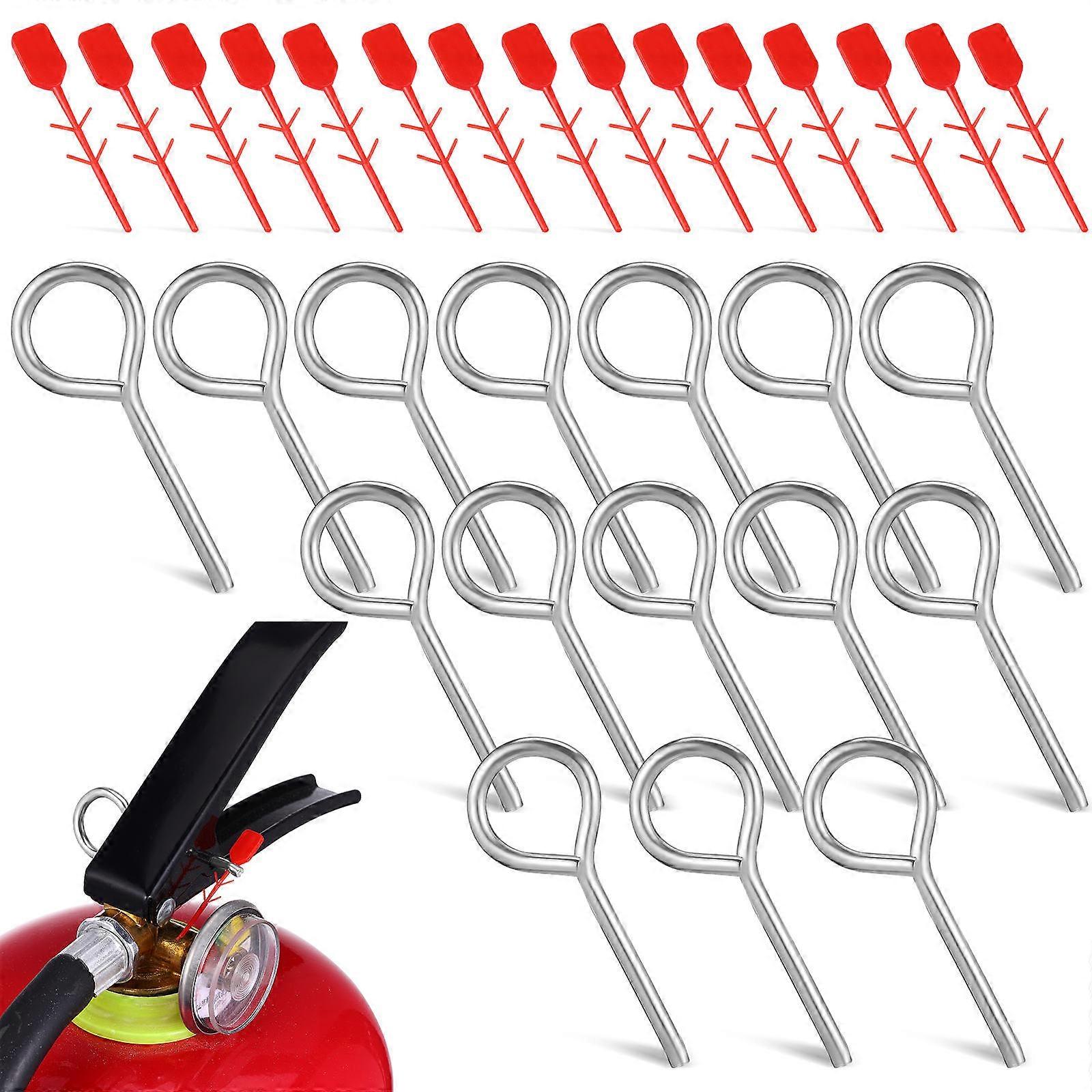 Red Fire Extinguisher Pins Metal Lock Pins Replacement 15Sets