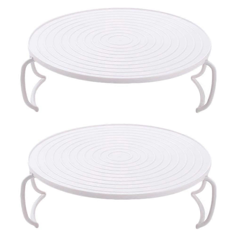 Microwave Plate Rack 2pcs DualLayer Heating SpaceSaving Kitchen Tray Stand Organizer