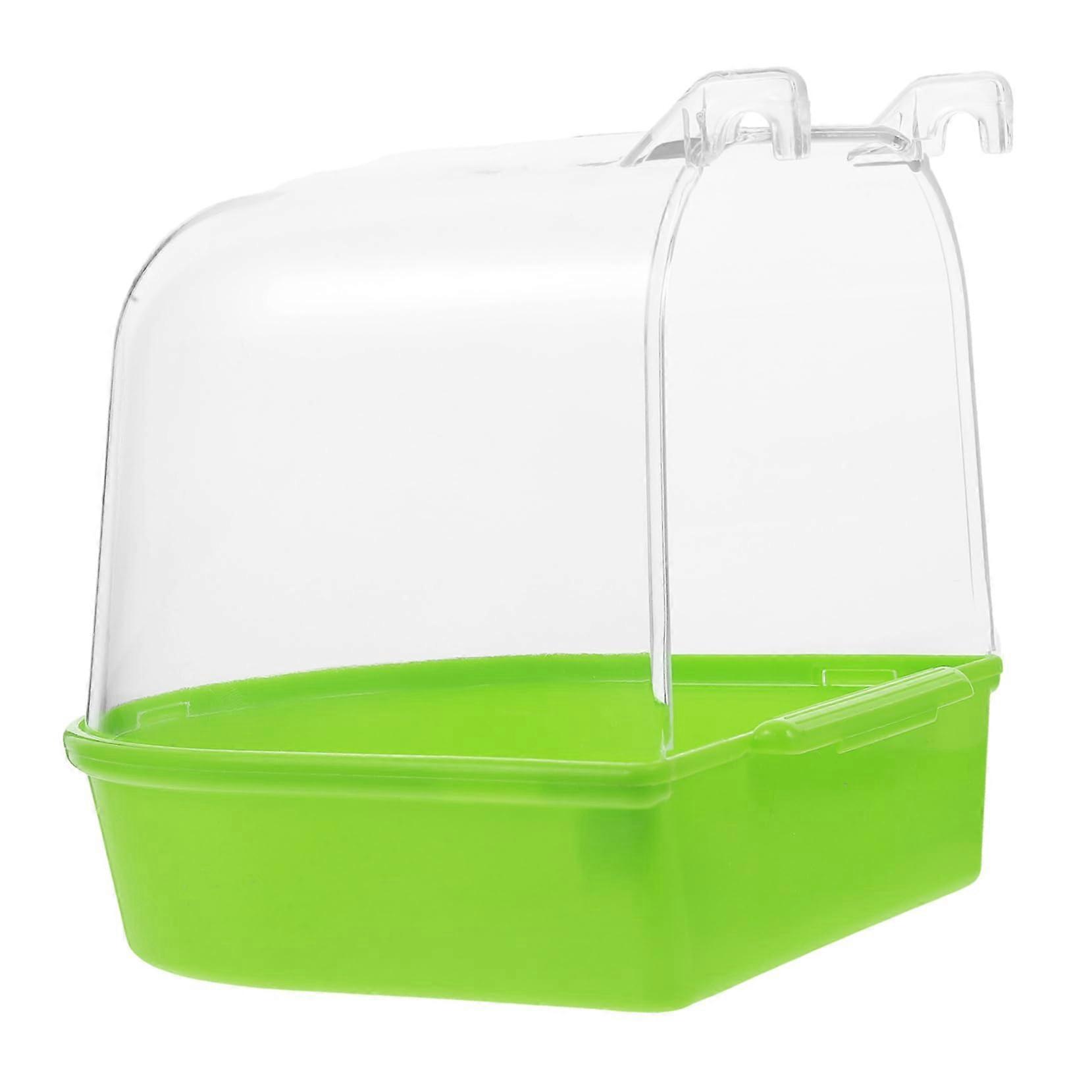Bird Cage Bath for Parakeets and Budgies, Easy Cage Installation, Durable Light Green Basin