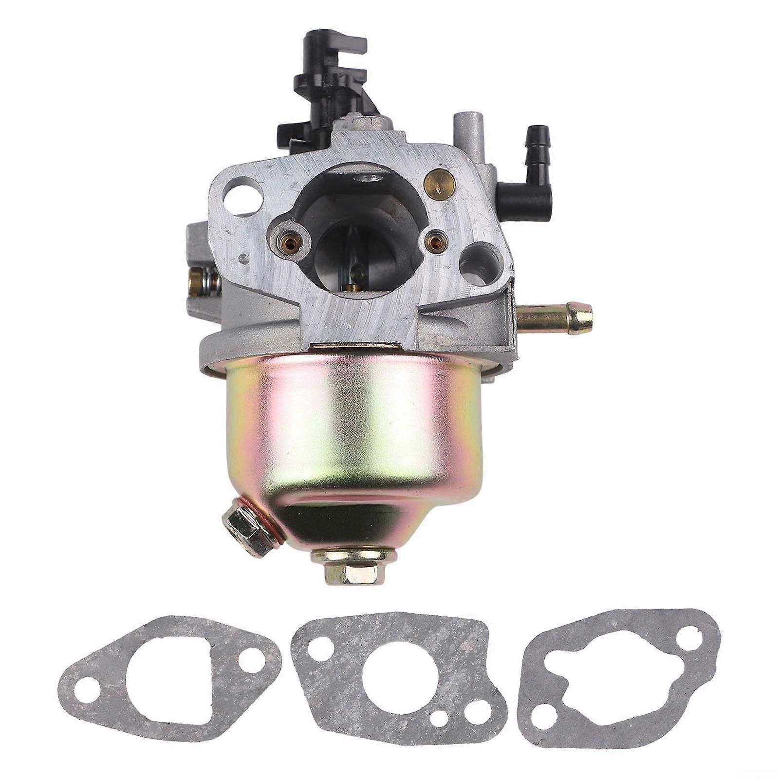 Petrol Lawn Mower Carburetor Replacement 170cc Metal with Gaskets Enhanced Engine Efficiency