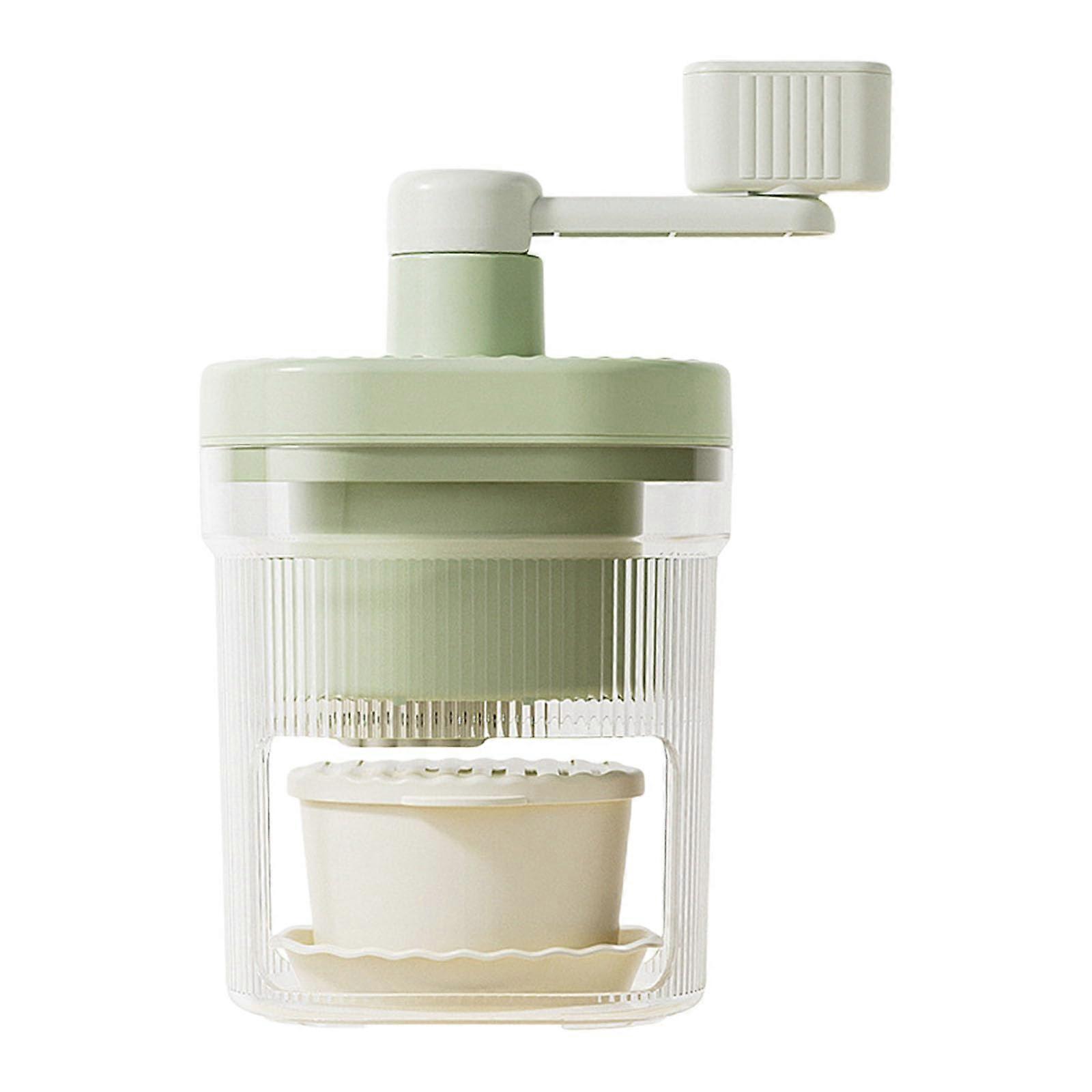 Manual Ice Crusher Snow Cone Maker with Quick Shaved Ice, NonSlip Base, Compact 9inch Design