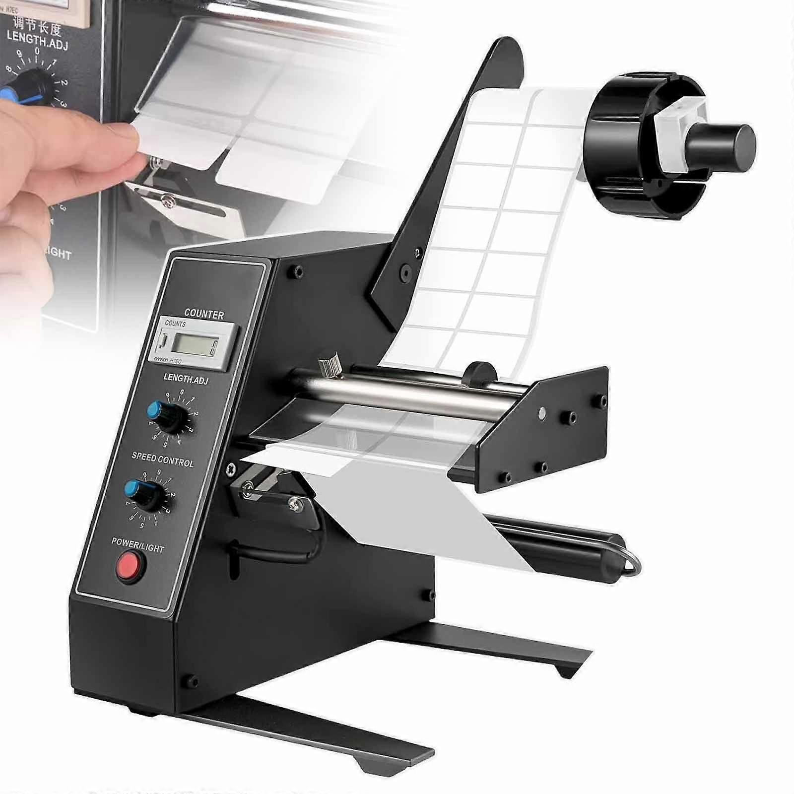 Automatic Label Dispenser with Counting Display, Adjustable Speed Electric Label Peeling Machine for Barcode Labels