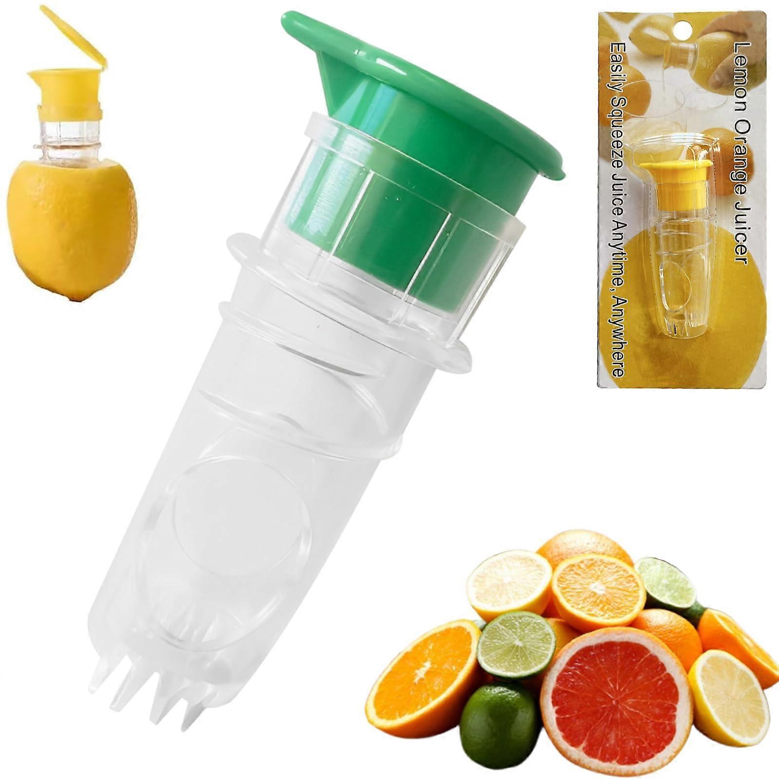 Manual Lemon Squeezer with Filter, Compact Citrus Juicer for Max Juice Extraction, Green