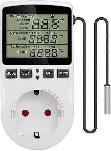 Temperature control socket, digital display temperature sensor, temperature conversion, suitable for incubators/refrigerators