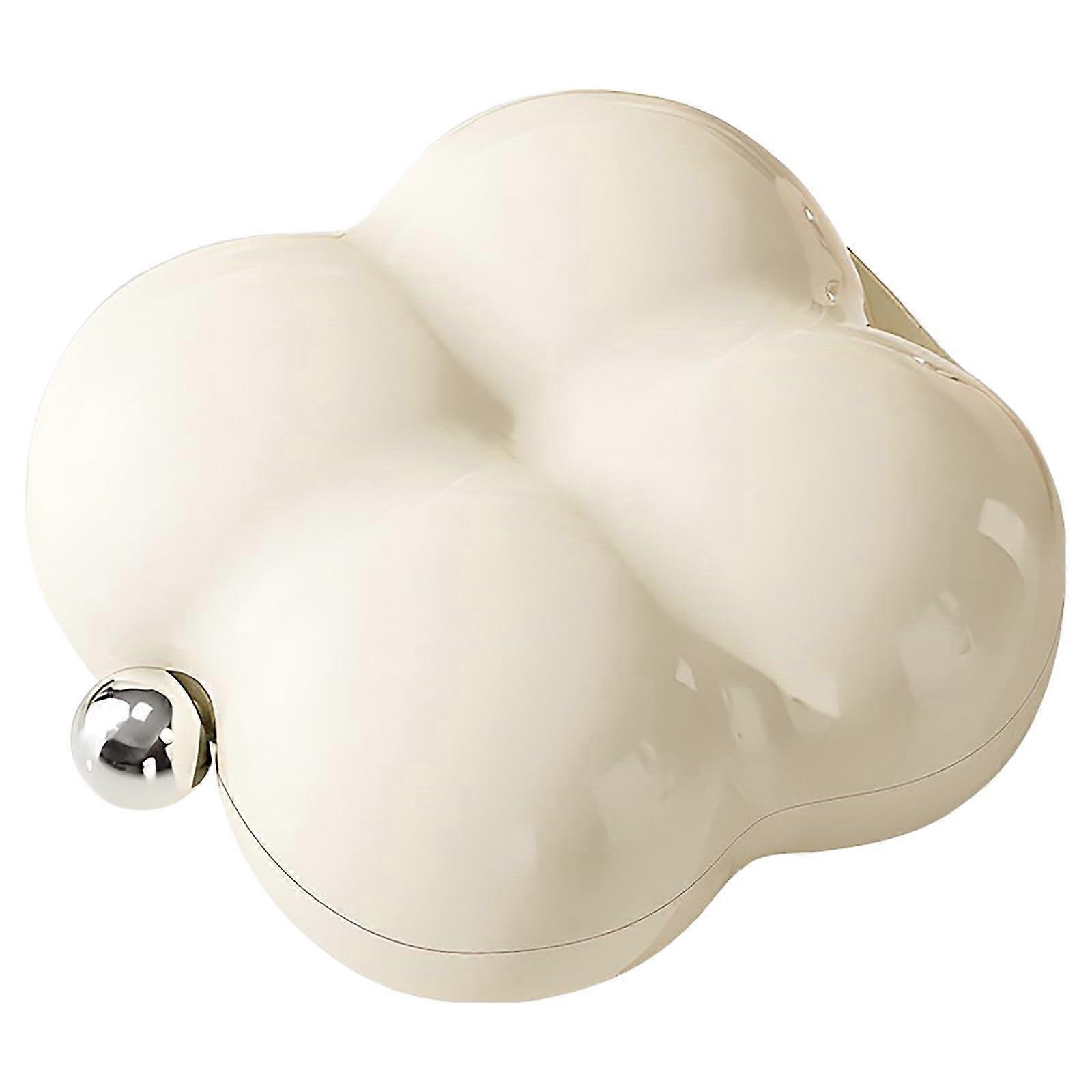 Compact Weekly Pill Organizer and Mini Storage Box with Clear Labeled Compartments White 7.5x7.5x1cm