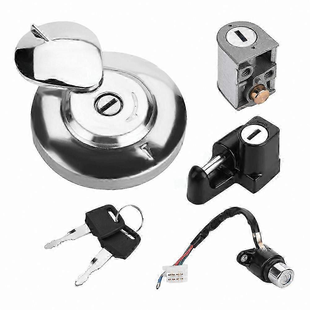 Universal Ignition Switch Fuel Tank Cap Lock for Motorcycles with Key Security Solution