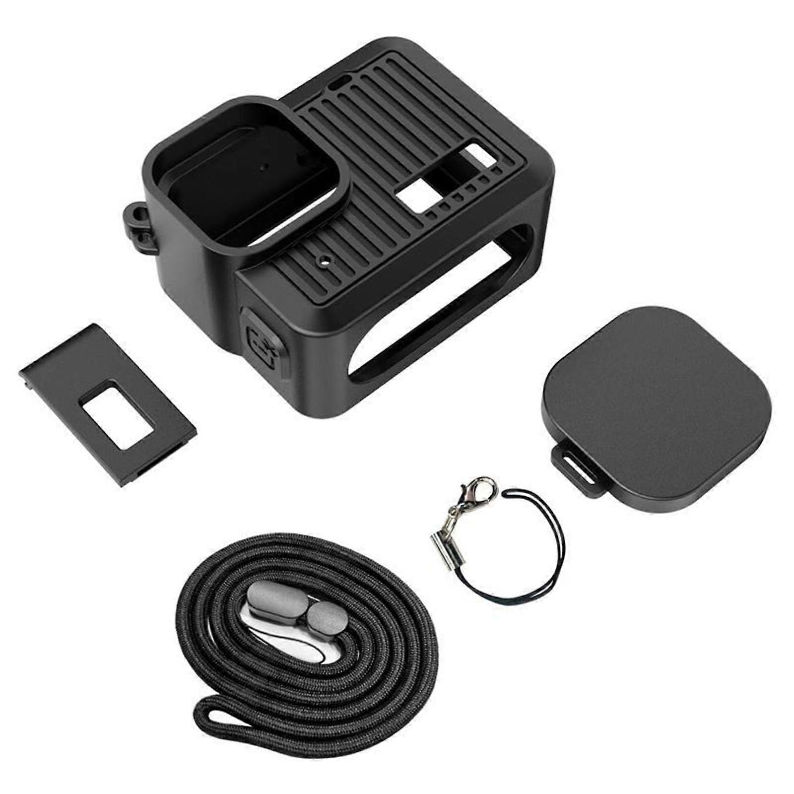 Black Silicone Camera Protection Kit with 9H Tempered Glass Screen Protector for Full Coverage