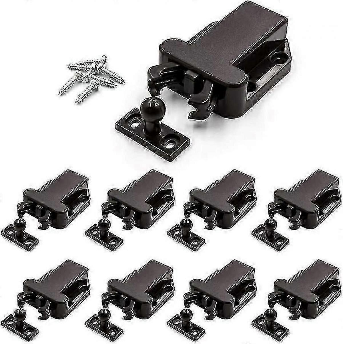 8 Pack Push Latch Touch Latch Self-Locking Cabinet Catch