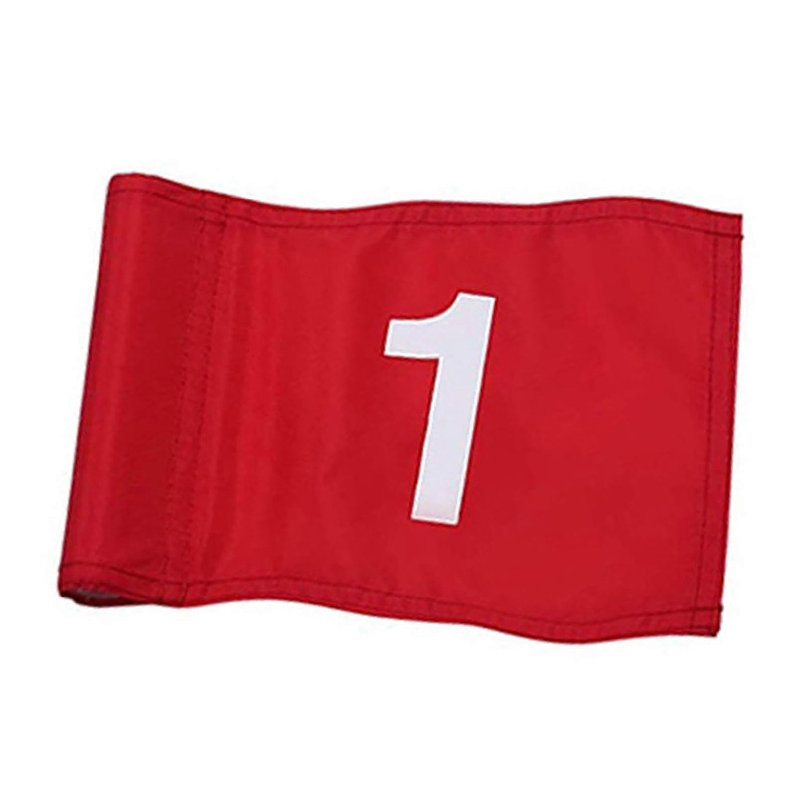 Numbered Golf Putting Green Flag with Tube Insert, Durable Nylon Pin Flag for Backyard Use