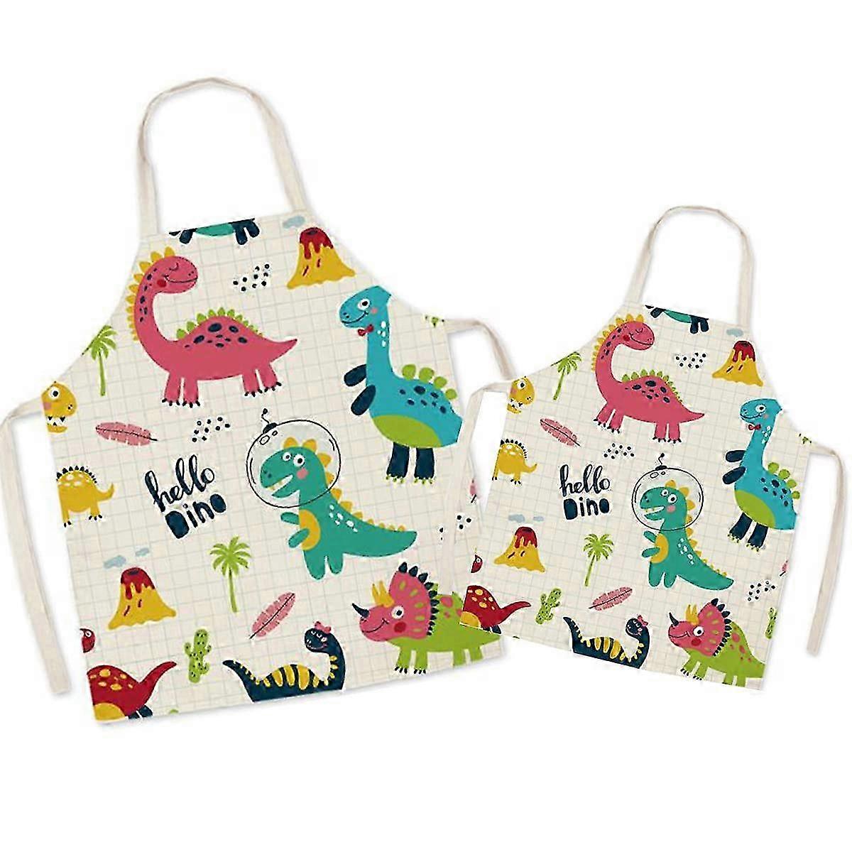 2 sets apron with cute pattern for cooking and baking