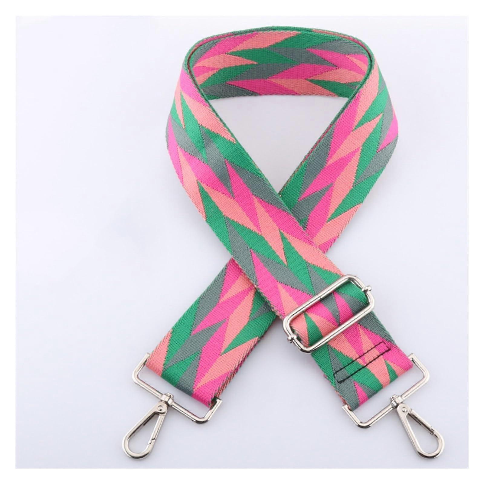 Bag Strap Adjustable Wide 5cm Purse Strap Replacement with Durable Silver Buckle for Handbags