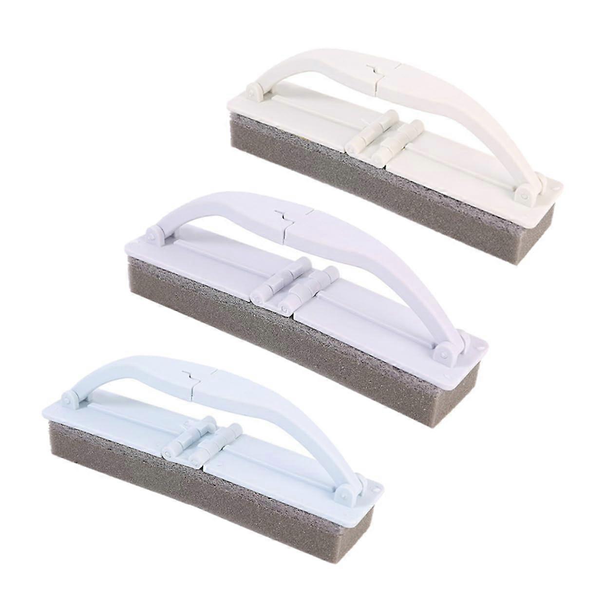 Foldable Sponge Cleaning Brush Set for Kitchen and Bathroom, Non Scratch Scrubber with Quick Drainage