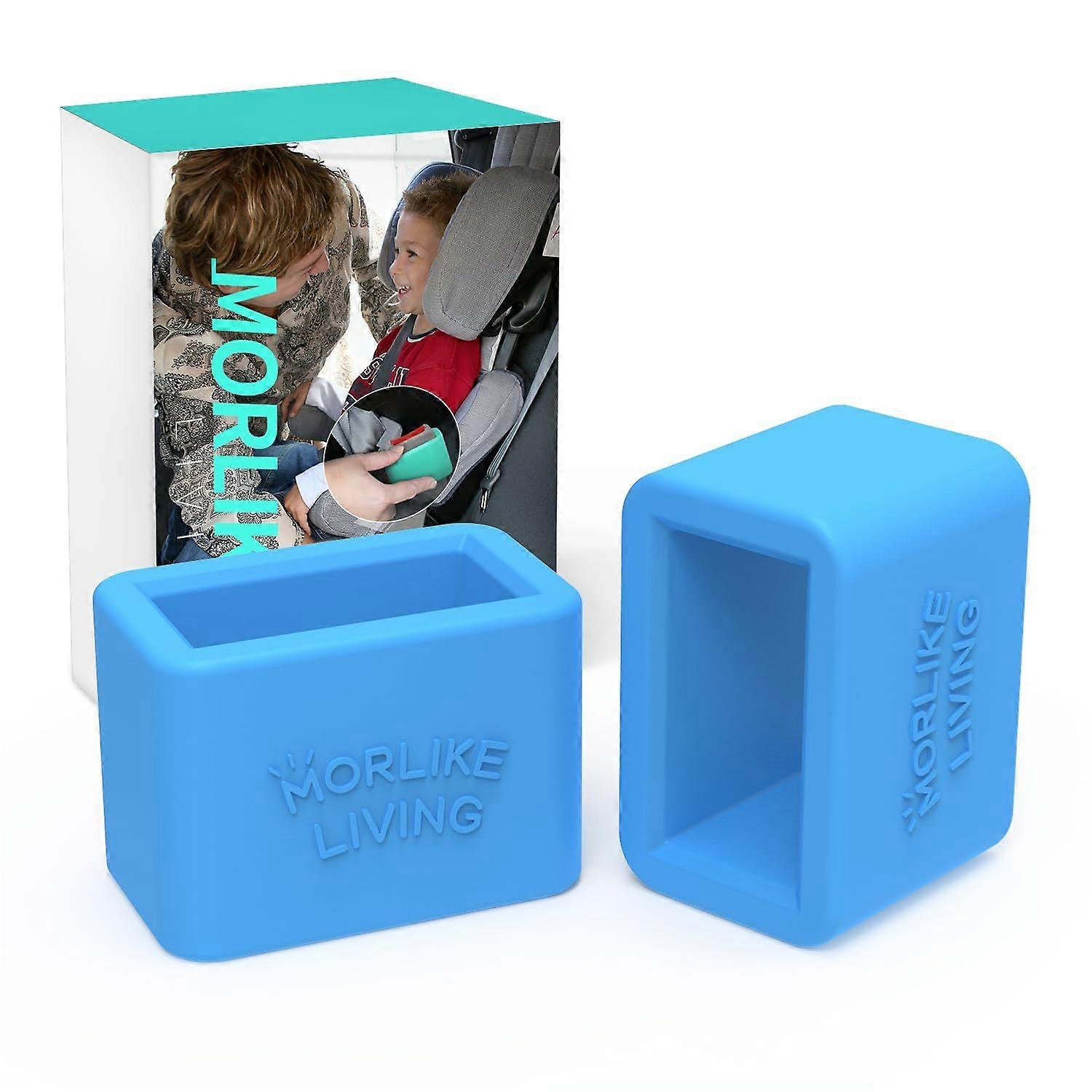Silicone Buckle Holder Booster (Blue, 2 Pack)