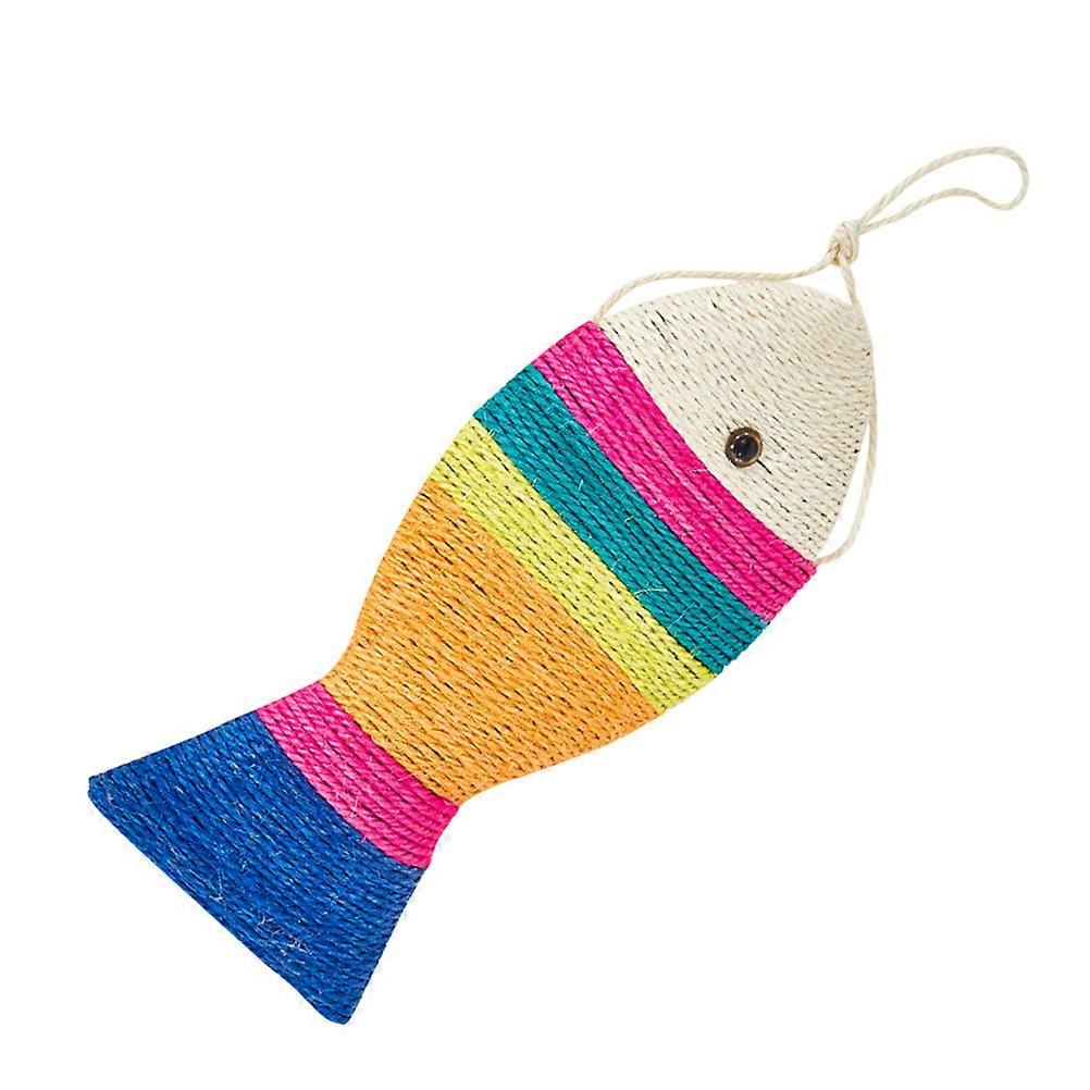 Fish Shape Cat Toy Kitten Scratch Board for Cats Playing