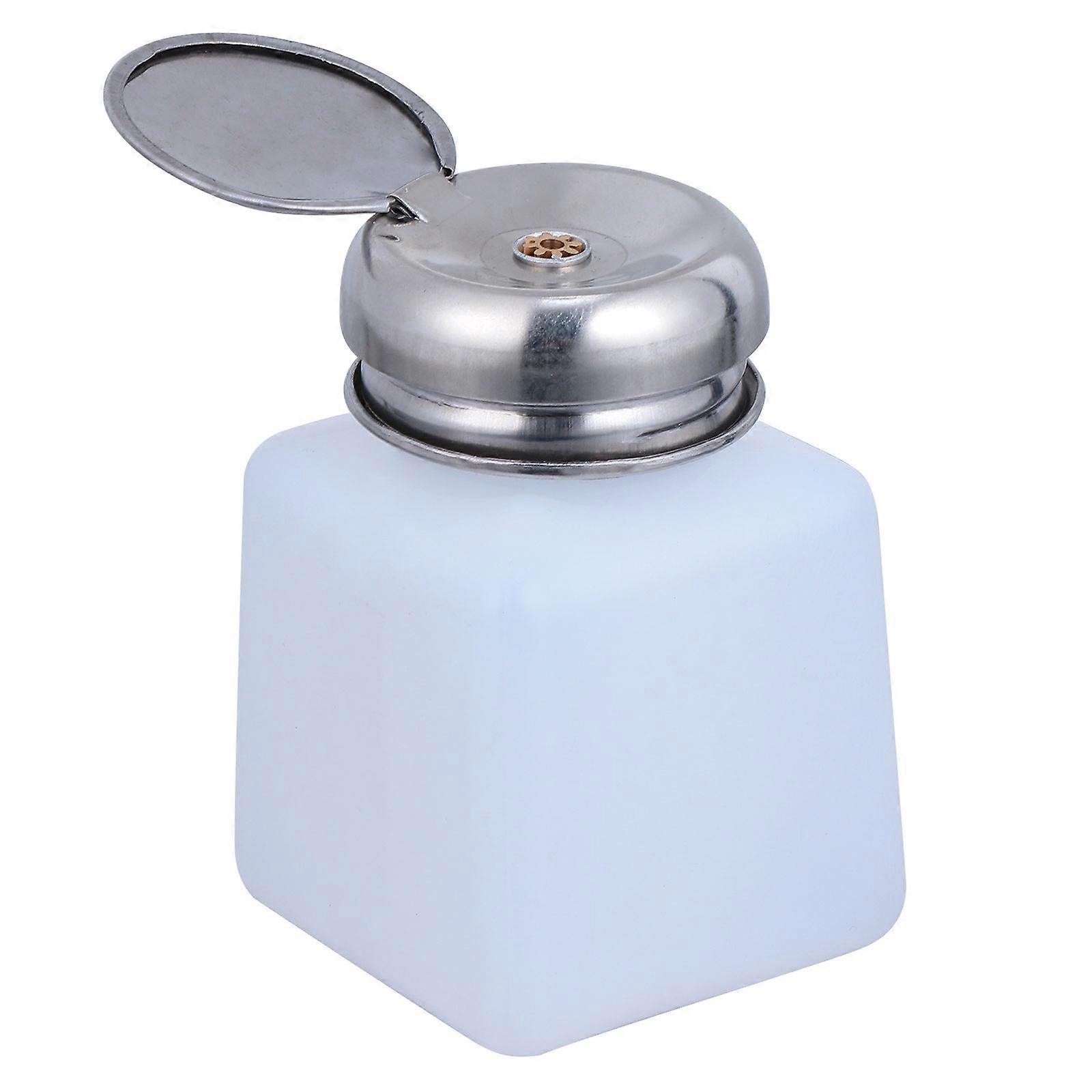 Portable Alcohol Bottles Push Type for Storage 3Pcs Anti-Static Plastic White