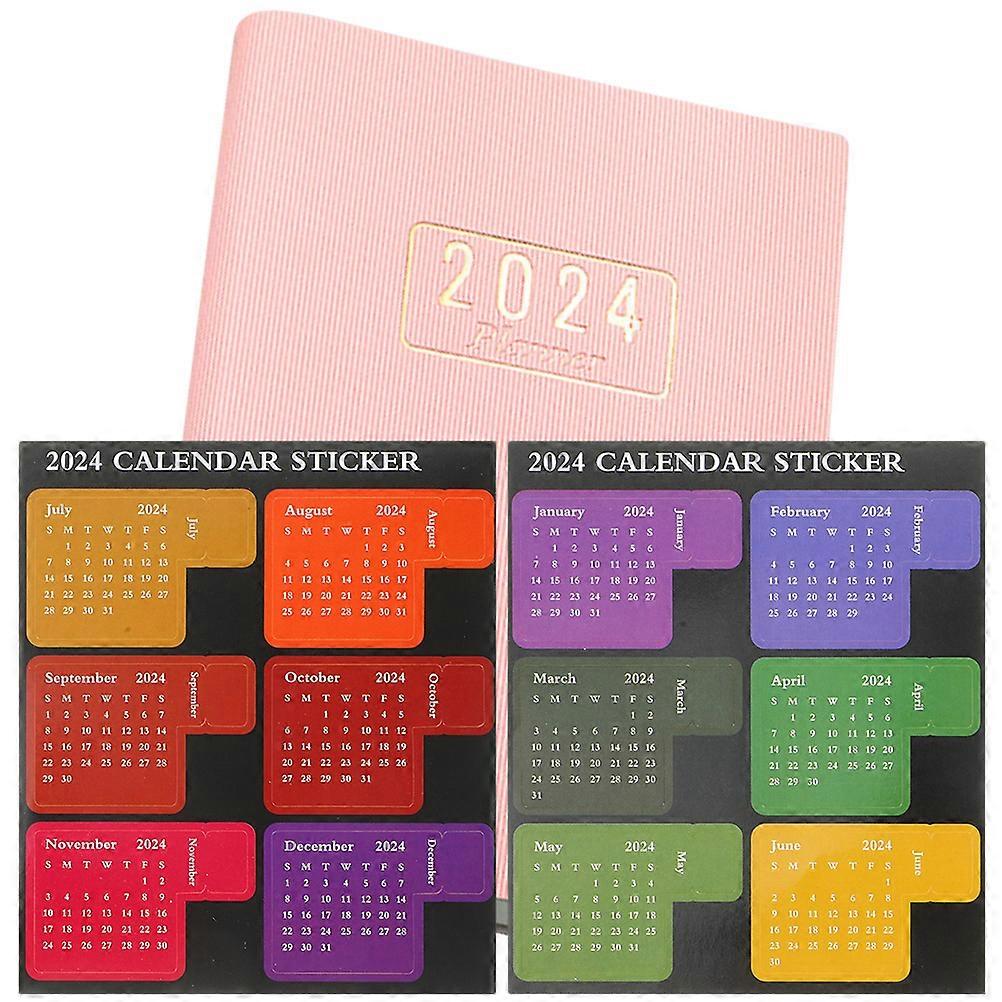 Schedule Planner Efficient Planner for Writing Pink 4Sets 2024
