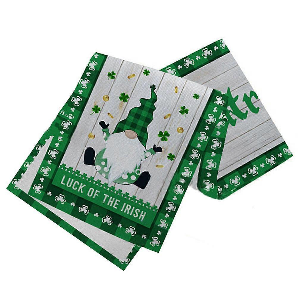Decorative Table Runner for Party St. Patrick Table Runner 2Pcs Cotton Linen
