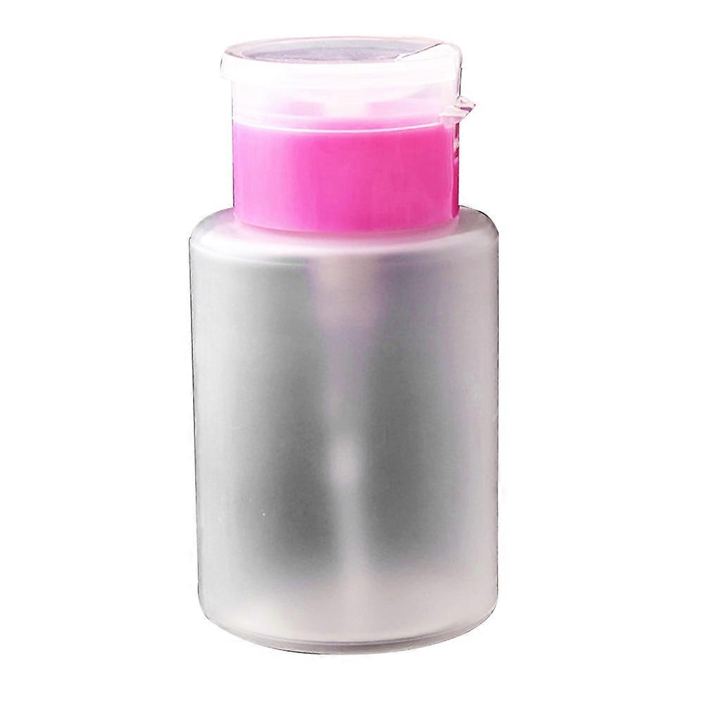 Empty Nail Polish Remover Container Pressing Bottle for Cosmetics 3Pcs Pink