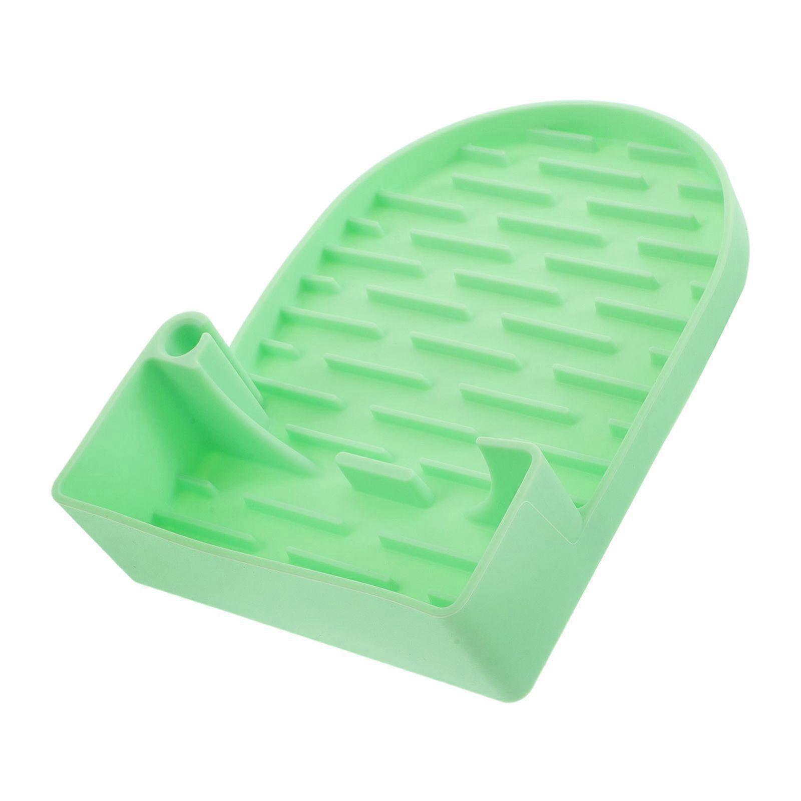 Escorredor de garrafas de silicone compatível com a Stanley Cup - Organizador de garrafas que economiza espaço - Suporte de secagem rápida para bancada de cozinha (verde)
