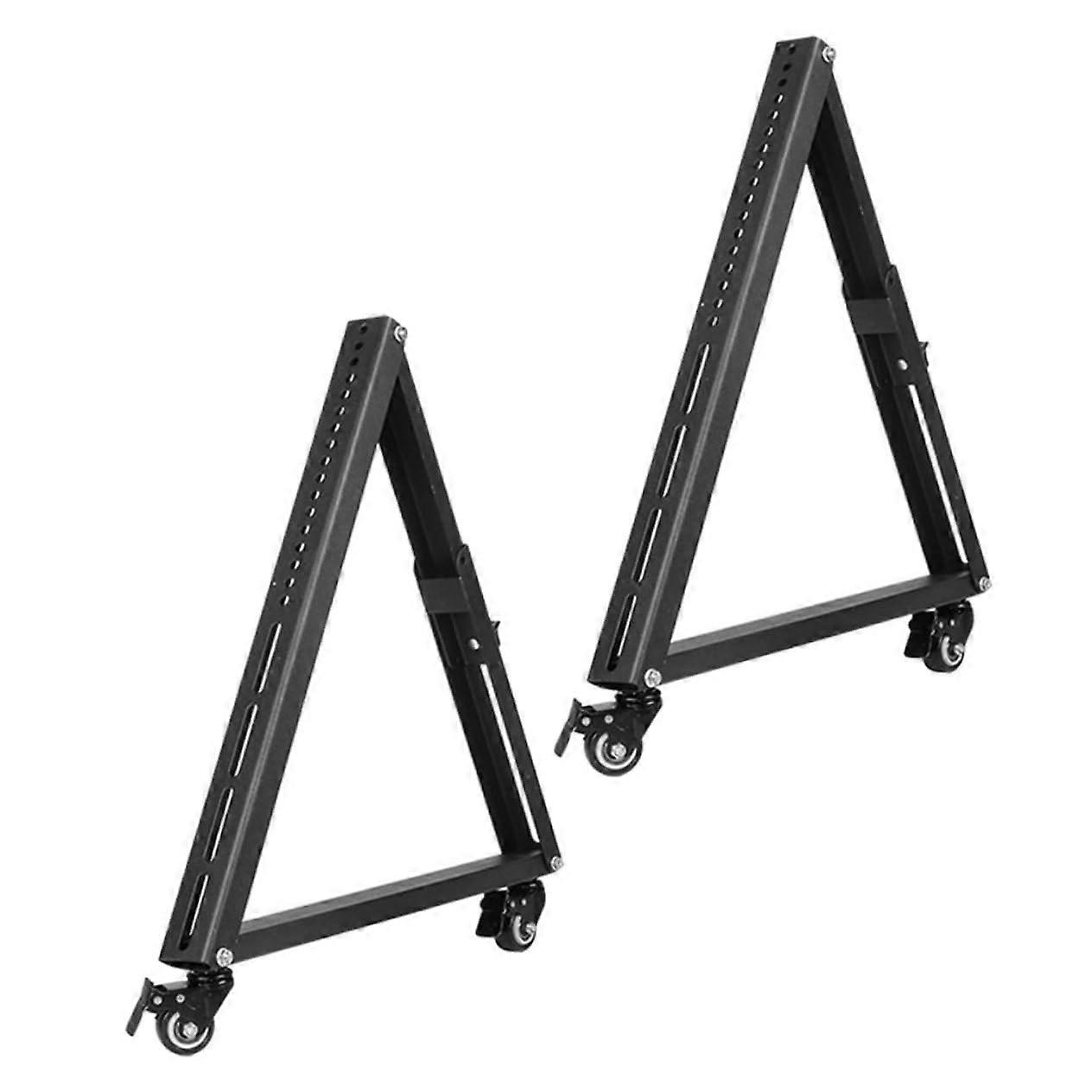 Universal TV Floor Stand with Lockable Wheels, Adjustable Height, Fits Flat Screen TVs