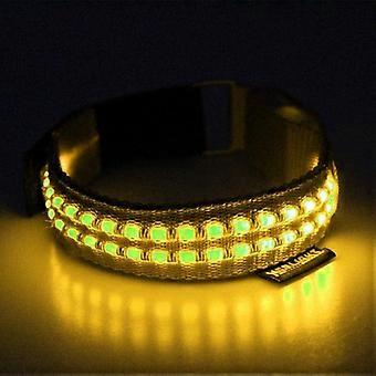 LED-armbånd, 3 lysmoduser, batteridrevne LED-lysende armbånd, blinkende armbånd for gåing, lys for løping om natten