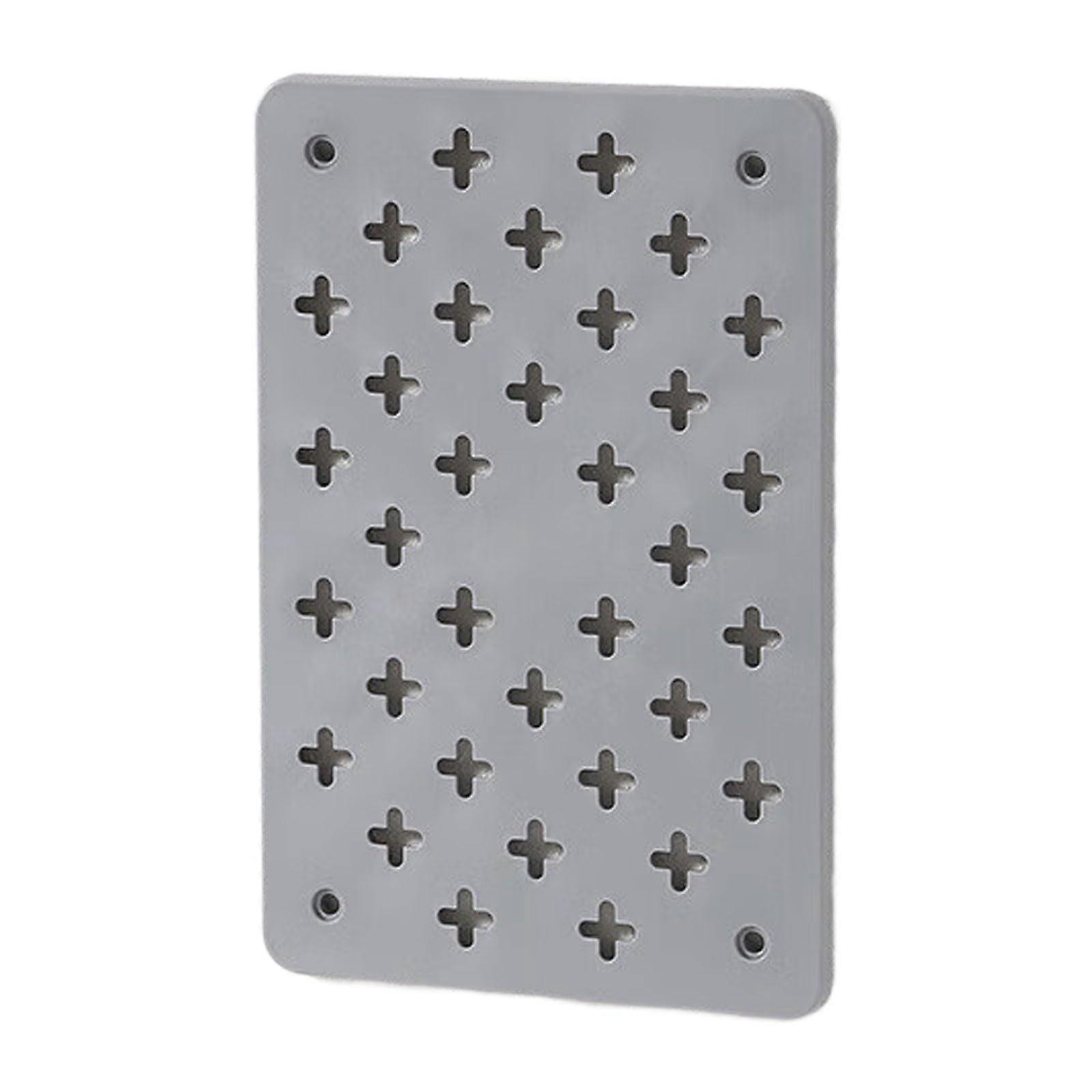 Large Grey Pegboard Wall Organizer with Expandable Wall Mounted Storage, Rustproof Waterproof Design