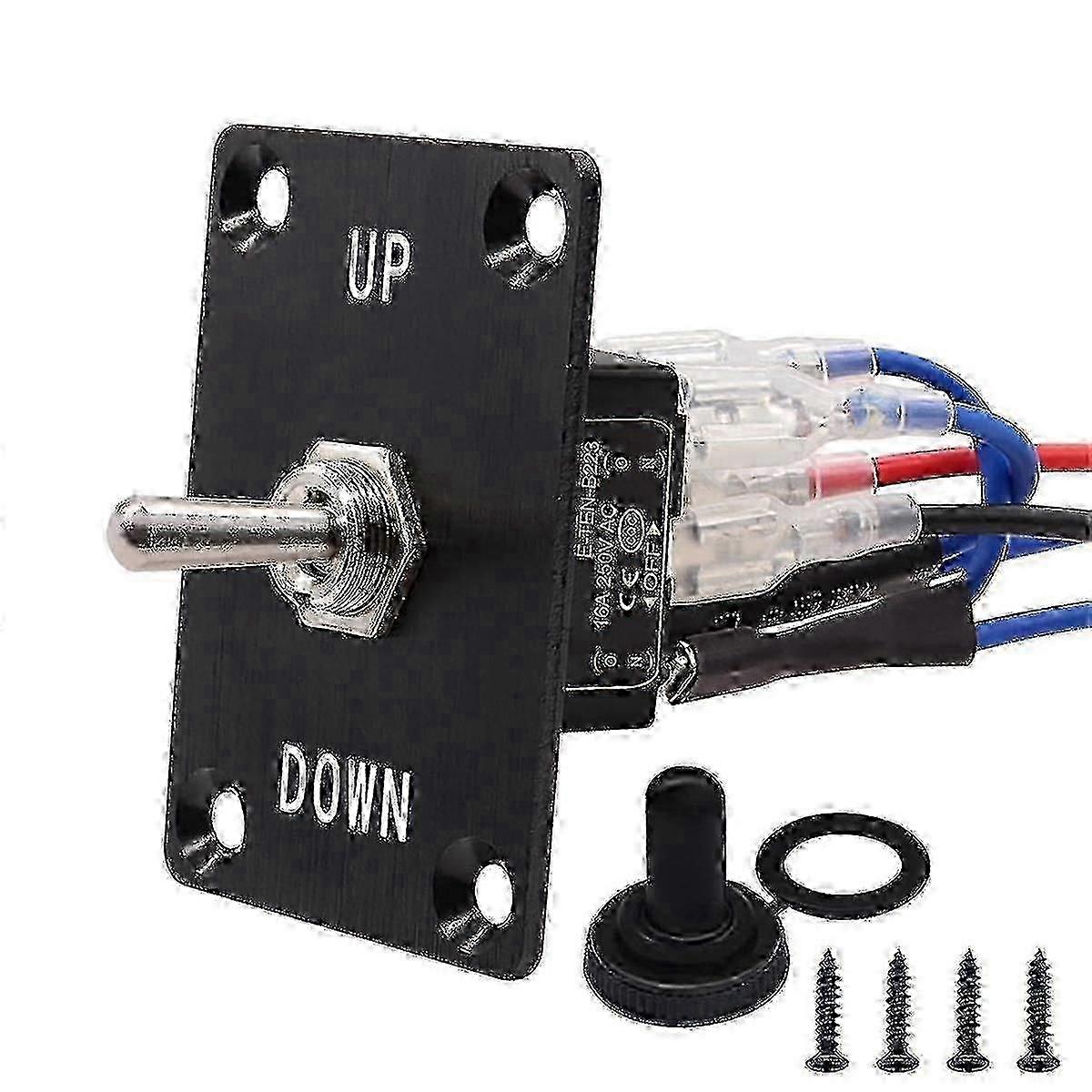 3-Position (ON)-Off-(ON) Toggle Switch for Polarity Reverse Applications, Pre-Wired Unit