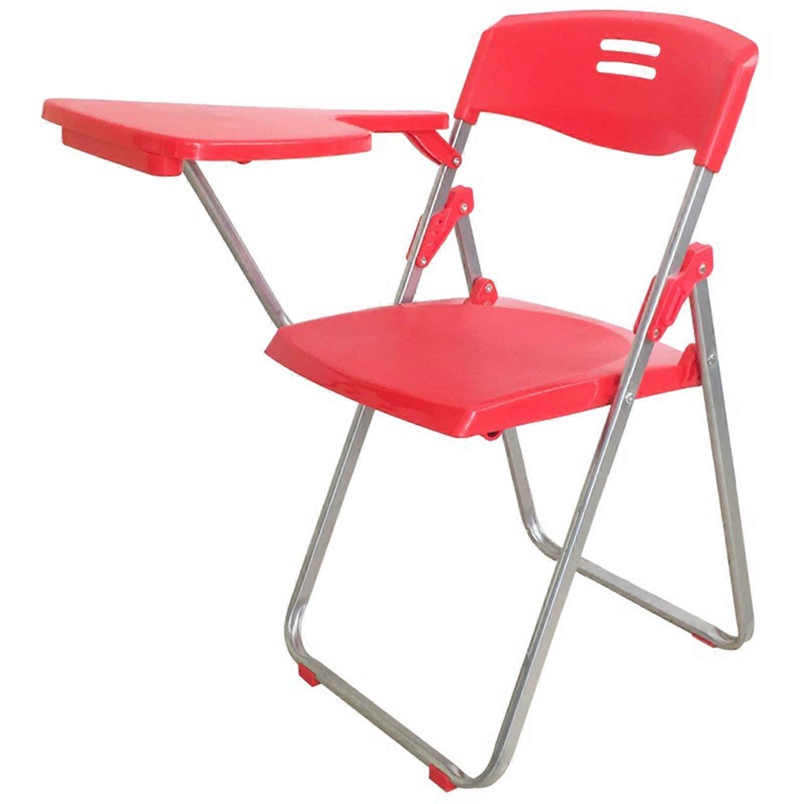 Folding Tablet Arm Chair with SpaceSaving Stackable Design for Classroom Office and Conference