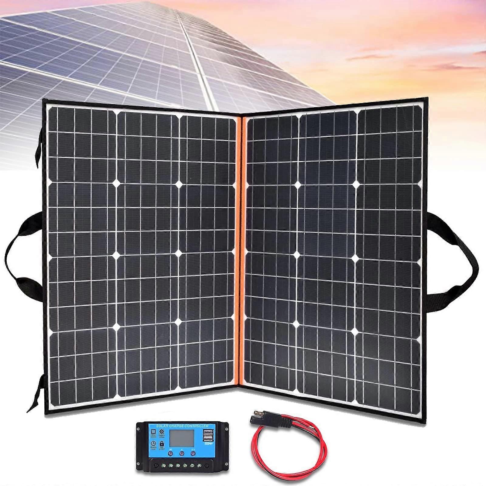 200W Portable Foldable Monocrystalline Solar Panel Kit with Charge Controller for RV Camper Van