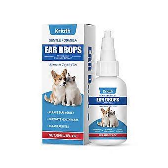 Kriath Pet Care Ear Drops For Cats And Dogs, Daily Ear Cleaning And Odor Control