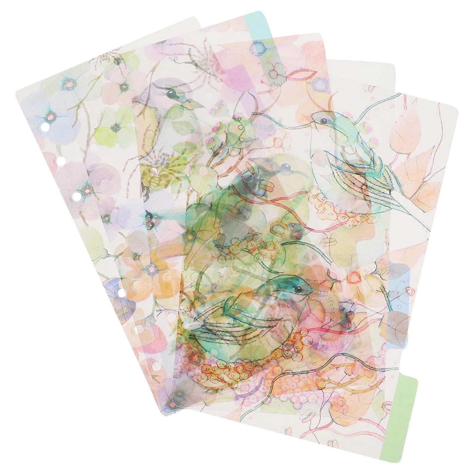 Dividers for Portable Notebook Function in 2Sets Colorful Paper Tabs