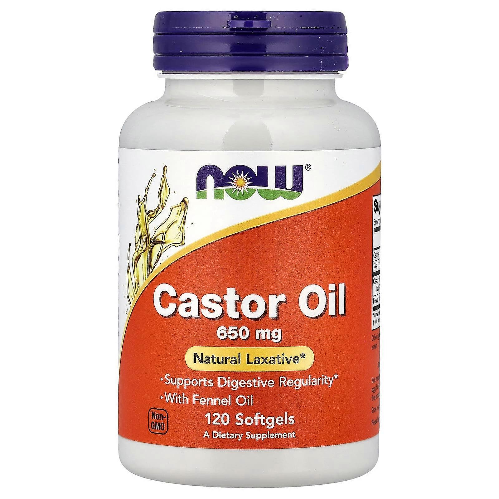 Now Foods, Castor Oil, 650 mg, 120 Softgels