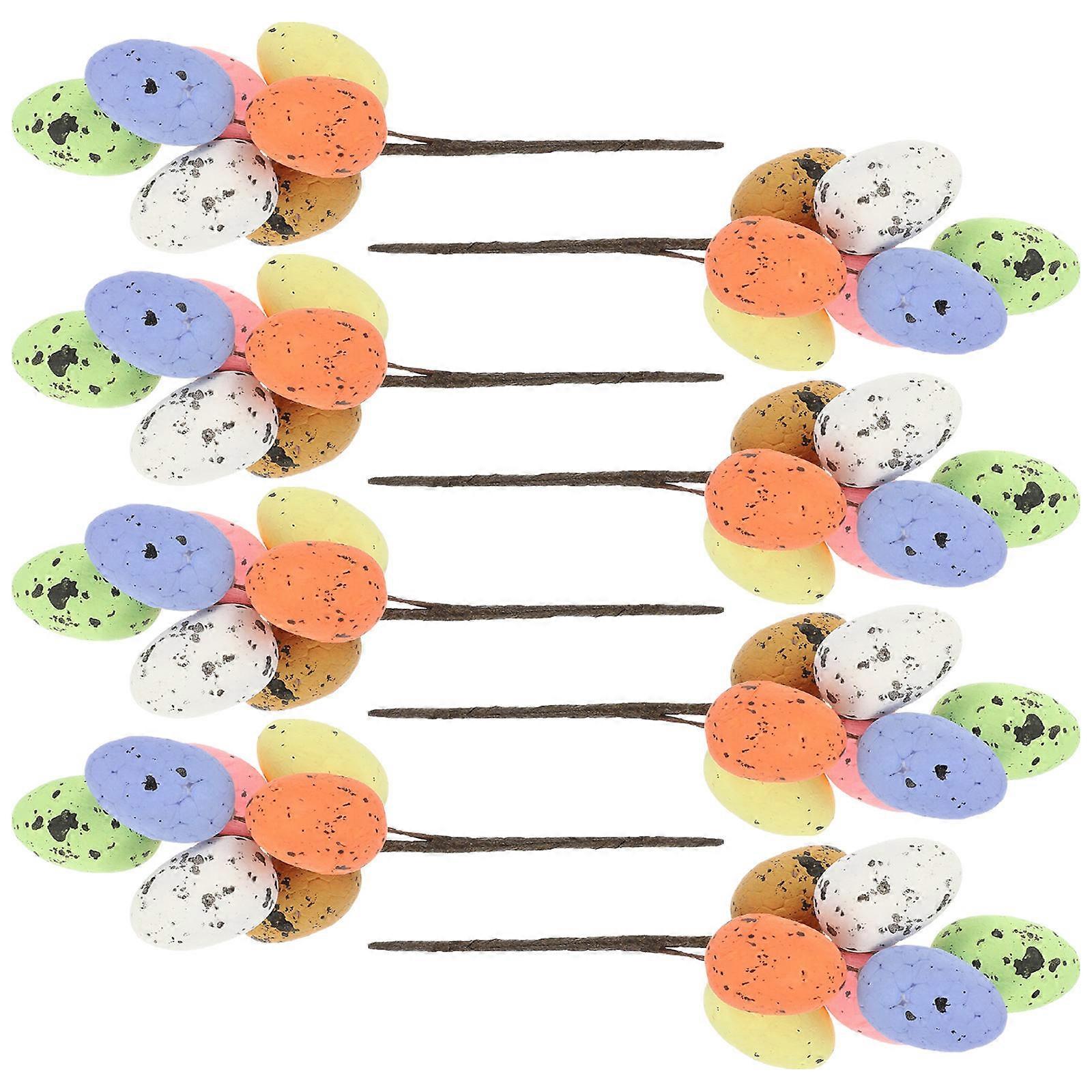 8Pcs Easter Egg Tree Branches Spotted Egg Branches Decor DIY Crafts Egg