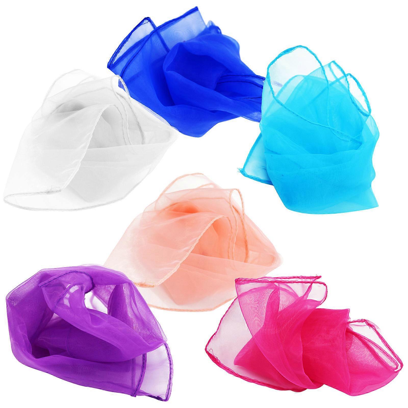 Dance Silk Juggling for Performance 6Pcs Assorted Color