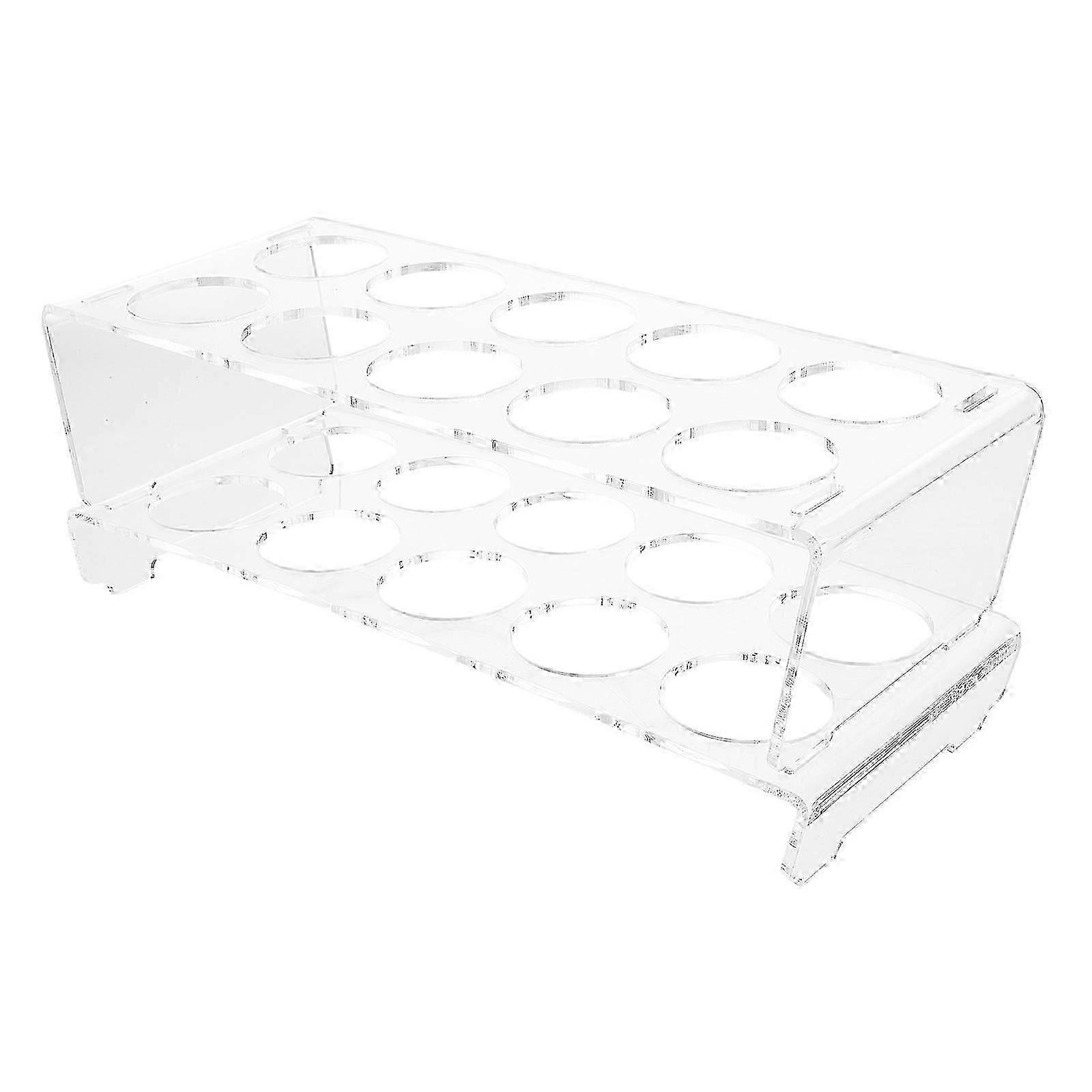 Acrylic Egg Storage Container, Clear, 20 Eggs Capacity, Compatible with Refrigerators