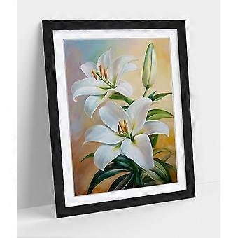 TWO BEAUTIFUL LILY FLOWERS 2 Stress Reliever Jigsaw Puzzle AY0099
