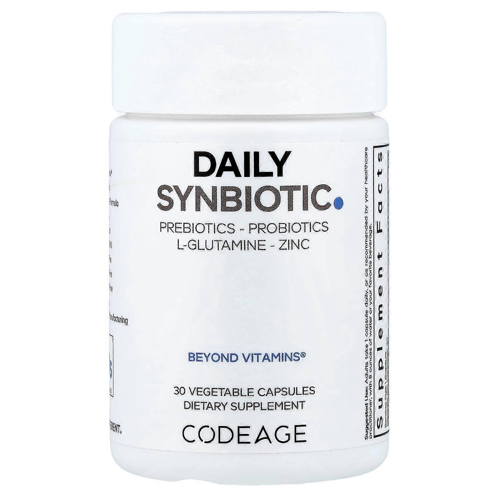 Codeage, Daily Synbiotic, 30 Vegetable Capsules