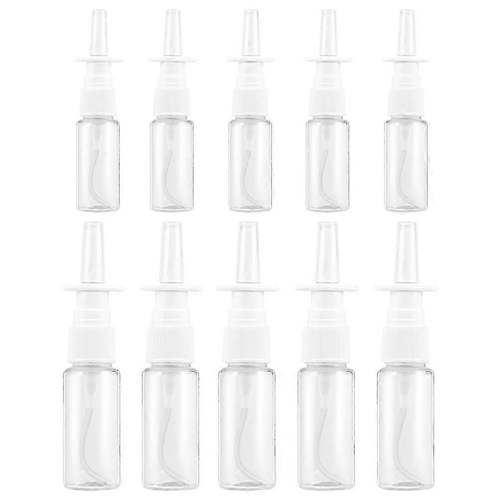 10 Pcs Empty Refillable Transparent Nasal Spray Bottles Containers